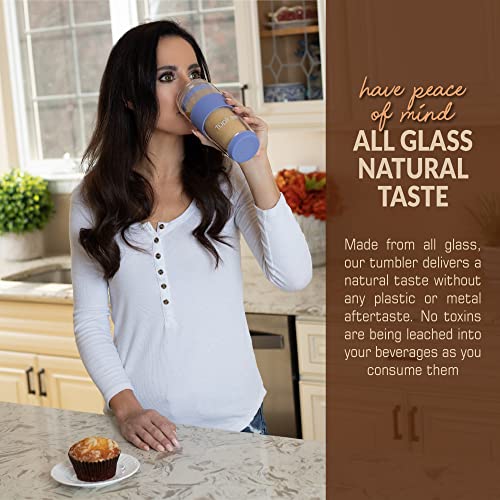 Double Wall All Glass Tumbler (Jacaranda)