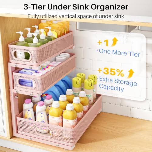 Under Sink Organizer (1-Pack / Pink)