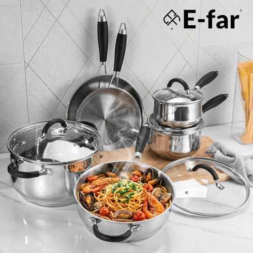 10 Piece Stainless Steel Cookware Set