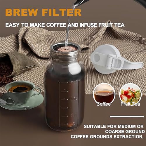 Cold Brew Coffee Maker (64 Ounces / White)