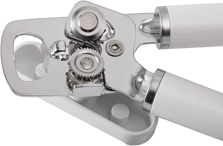 KitchenAid Classic Multifunction Can Opener and Bottle Opener Easy to Use, Razor Sharp Stainless Steel Cutting Wheel, Soft Ergonomic Handles, White