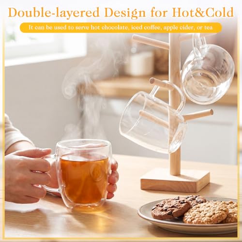 Glass Coffee Mugs Set of 4 (480ml / Clear)