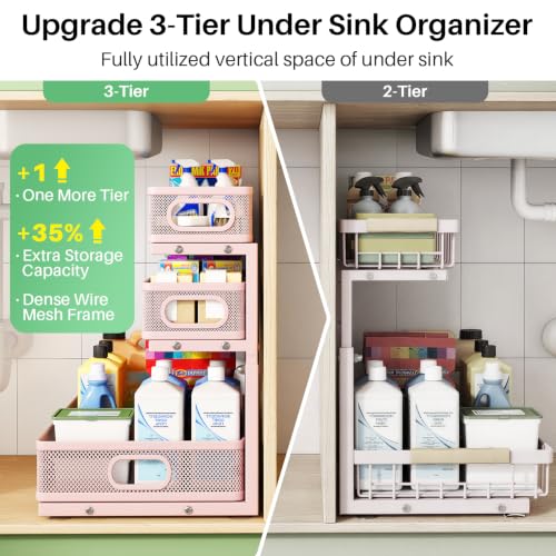 Under Sink Organizer (Pink / 1 Pack)