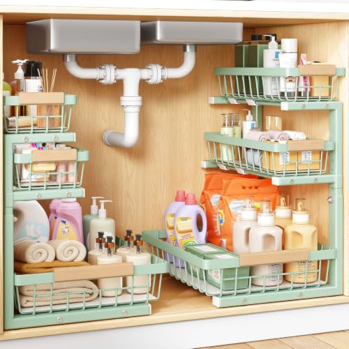 Under Sink Organizer (2-Pack / Green)