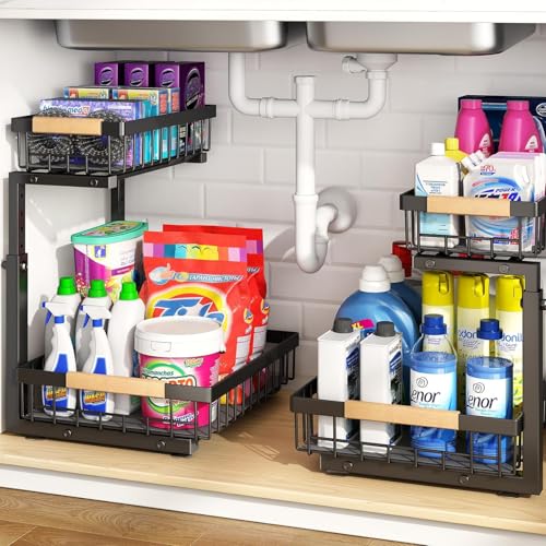 Under Sink Organizer (Small-1-Pack / Black)