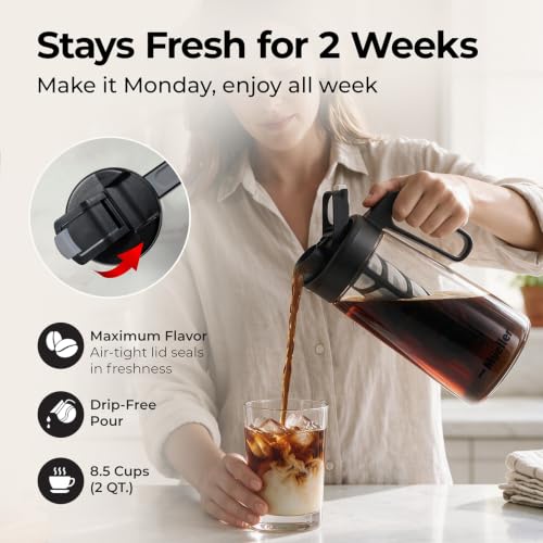 MUELLER HOME Cold Brew Coffee Maker (Clear Black)