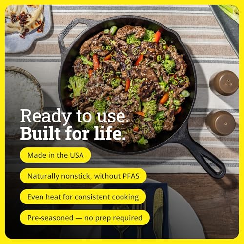 Pre Seasoned Cast Iron Skillet (Skillet / 12-inch)