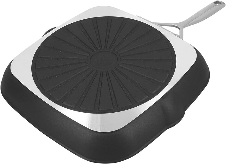Demeyere AluPro 11-inch Aluminum Nonstick Perfect Pan Grill Pan - Nestoria