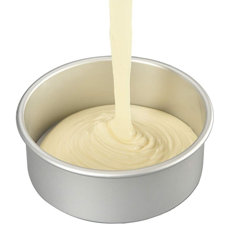 2 Pack 8 Inch Aluminum Round Cake Pan with Removable Bottom (2 Count)