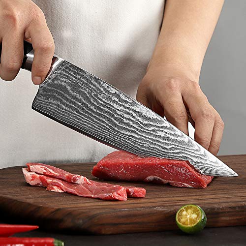 Damascus Kitchen Knife Sets (9 Count)