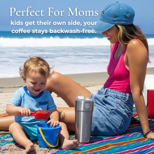 Stainless Steel Insulated Tumbler Cup with Straw & Sip Lid (Benjamin Blue)