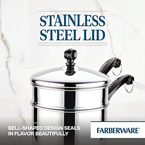 Classic Series Double Boiler and Saucepan with Lid