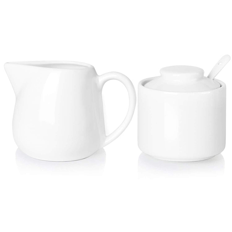 Porcelain Sugar and Creamer Set of 3