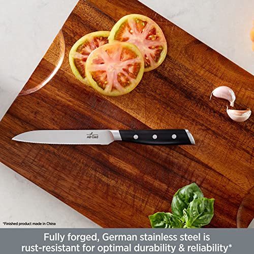 Forged German Stainless Steel Serrated Utility Knife 5 Inch