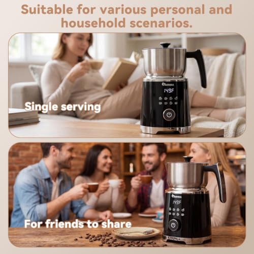 8 in 1 Milk Frother and Steamer (Black)