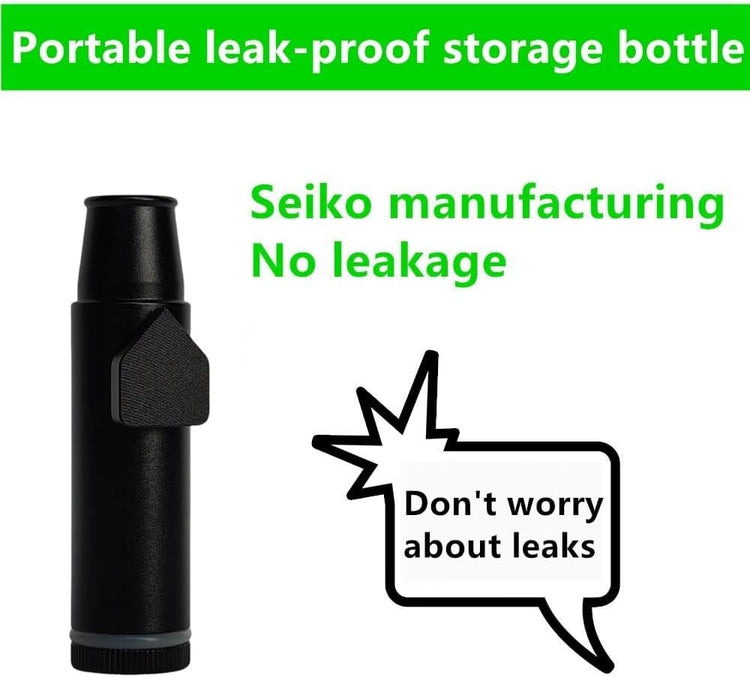 OMO Metal Ieak-proof Bottle (2nd Generation Upgrade Version) (Black)Portable Pepper Shaker (3 pack)