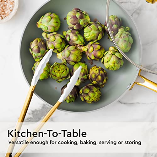 Gold Kitchen Utensils Set (White)