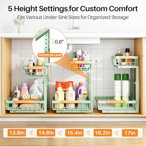 Under Sink Organizer (Large-1-Pack / Green)