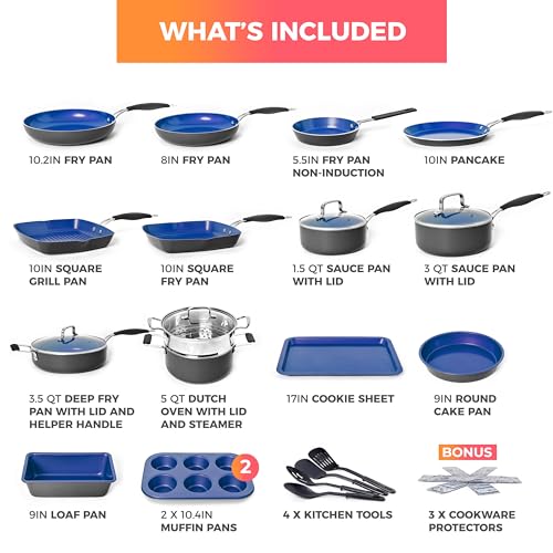 Mueller Sapphire UltraClad Kitchen Induction Pots and Pans Set