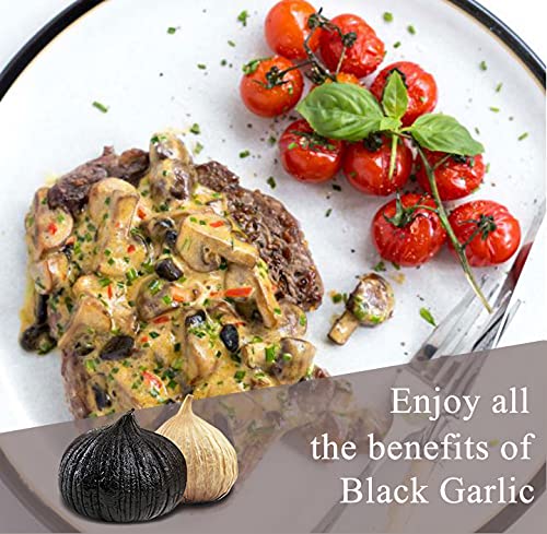 Black Garlic Made in Canada Whole Black Garlic Bulbs Fermented for 90 Days (8.82 Ounce)