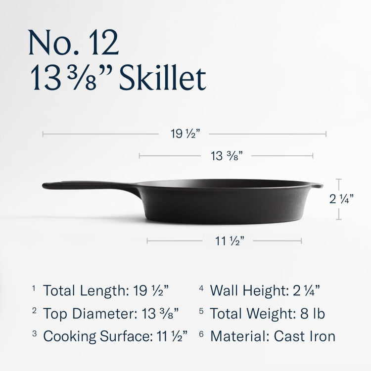 No.12 Extra Large Cast Iron Skillet