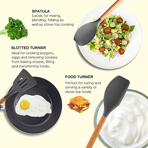 Silicone Cooking Kitchen Utensils Set (17 Count)