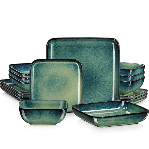 Stern Dinnerware Sets for 4 (Green / Service for 4 (16 Pcs))