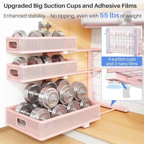 Under Sink Organizer (1-Pack / Pink)