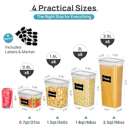 Airtight Food Storage Containers with Lids (Gray)