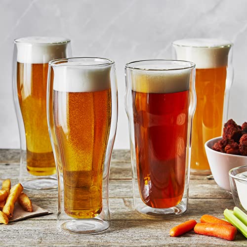 Sorrento 4 pc Double (4 Count (Pack of 1) / Pint & Pilsner Glass Set)