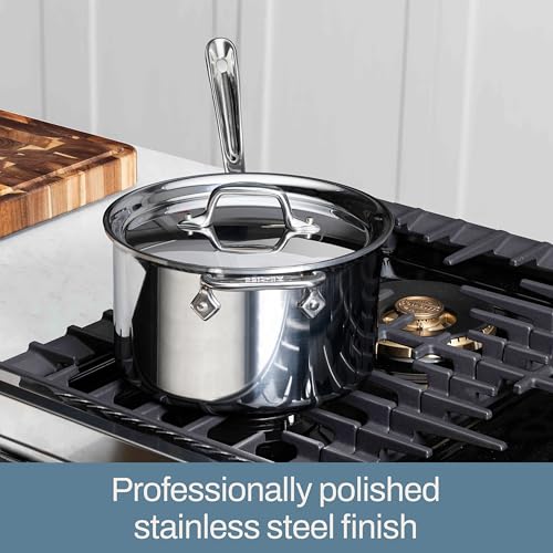 D3 Stainless Steel 4 Qt Saucepan with Lid