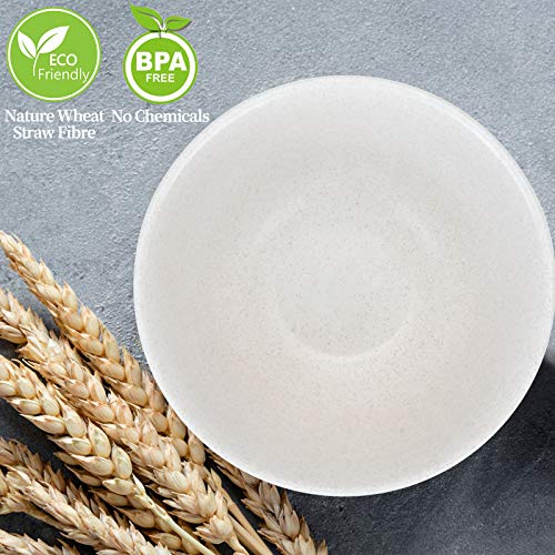 Unbreakable Cereal Bowls 30 OZ Ramen Bowl Microwave and Dishwasher Safe BPA (Beige / 30 Oz)