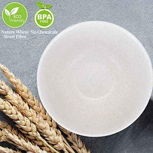 Unbreakable Cereal Bowls 30 OZ Ramen Bowl Microwave and Dishwasher Safe BPA (Beige / 30 Oz)