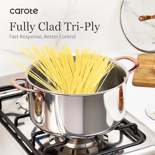 21pcs Tri Ply Stainless Steel Cookware Set