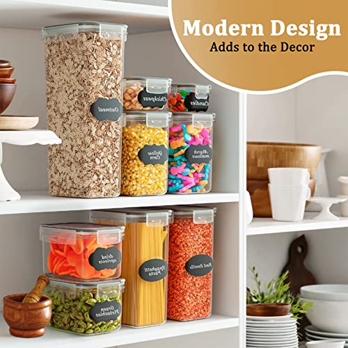 8pc Clear Airtight Canisters with Lids (8 pcs(14L))
