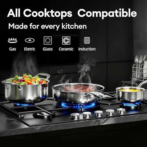 10pcs Pots and Pans Set Non Stick (5 Count)