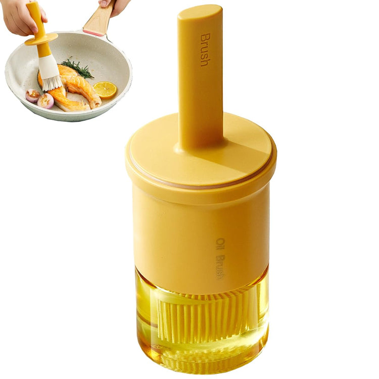 Glass Oil Dispenser with Heat Resistant Brush