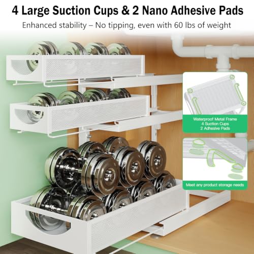 Under Sink Organizer (2Pack-3Tier / White)