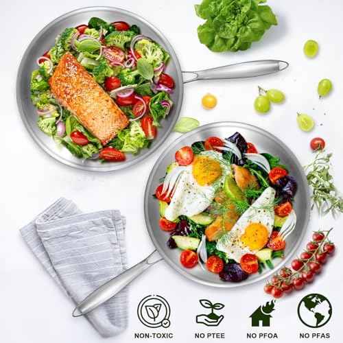 12 Inch Tri Ply Stainless Steel Frying Pan