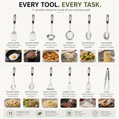 Stainless Steel Kitchen Utensil Set (Cooking Utensil Set(11 Piece))