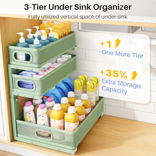 Under Sink Organizer (2-Pack / Green)