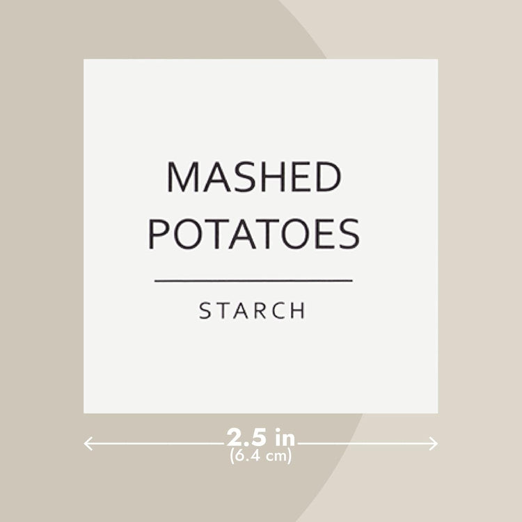 Talented Kitchen 144 Pantry Labels for Containers, Food Storage - Preprinted Black All-Caps on Matte White Vinyl Stickers for Minimalist Style Kitchen (Water Resistant)