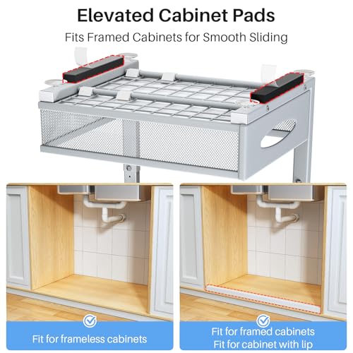 Under Sink Organizer (Grey / 1-Pack)