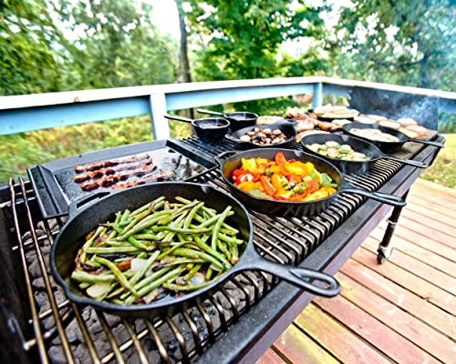 Pre Seasoned Cast Iron Skillet with Hot Handle Holder (Skillet with handle holder / 10.25-inch)