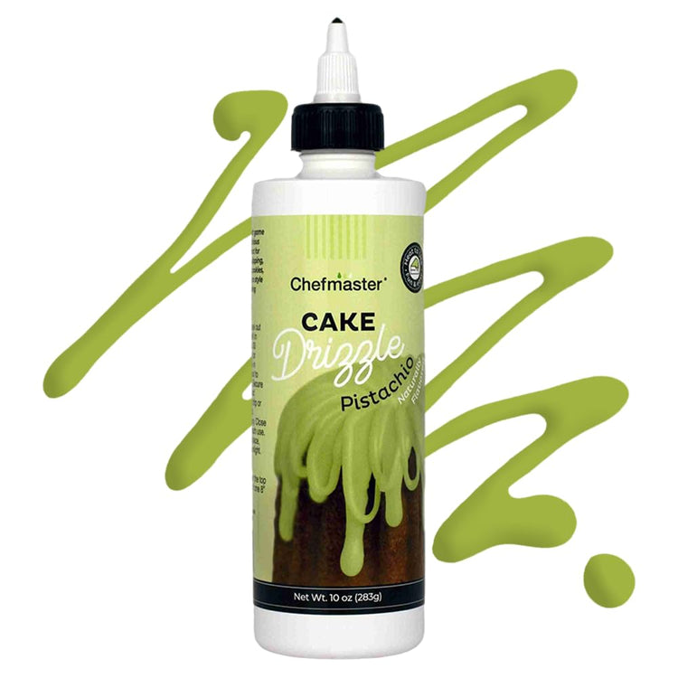 Pistachio Flavored Cake Drizzle by Chefmaster (10 Ounce)