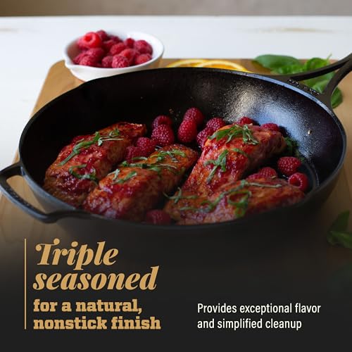 Blacklock 12 Inch Lightweight Cast Iron Skillet (12" (Pack of 1))