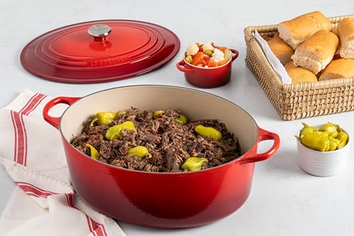 Enameled Cast Iron Oval Dutch Oven