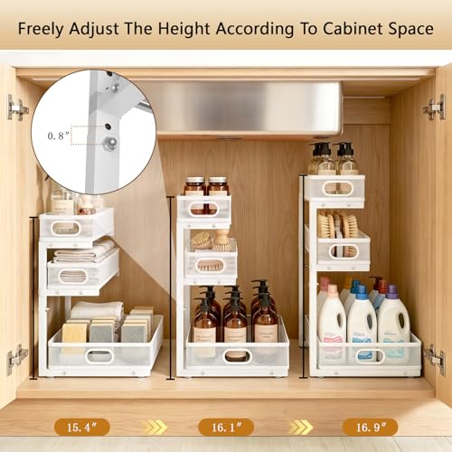Under Sink Organizer (2 Pack / White)