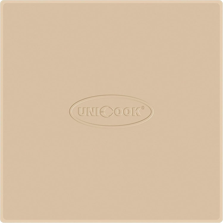 Unicook Pizza Stone for Oven and BBQ Grill, 13 Inch Square Baking Stone for Bread, Cordierite Thermal Shock Resistant Pizza Making Accessory for Oven and Grill, Including Dough Scraper