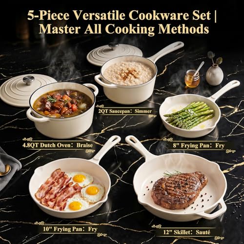 Enameled Cast Iron Cookware Set